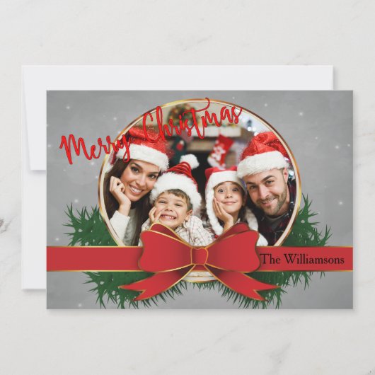 Golden cirkelvormig Lijst met rode foto (Voorkant)