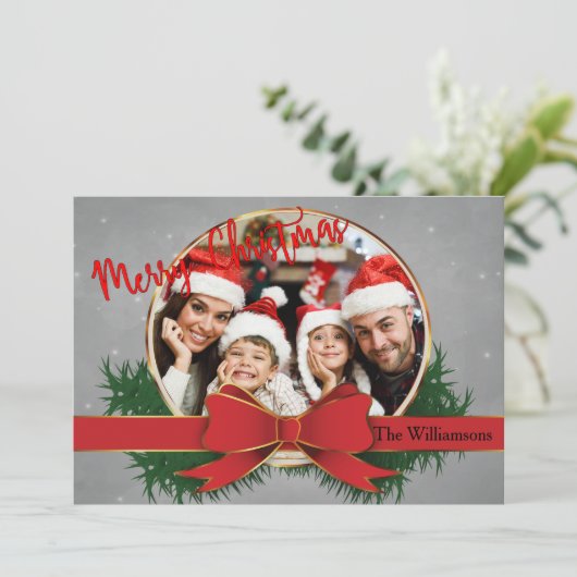 Golden cirkelvormig Lijst met rode foto (Staand voorkant)