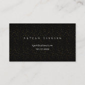 Golden Cirkles Glitter Confetti Butterfly Black Visitekaartje (Achterkant)