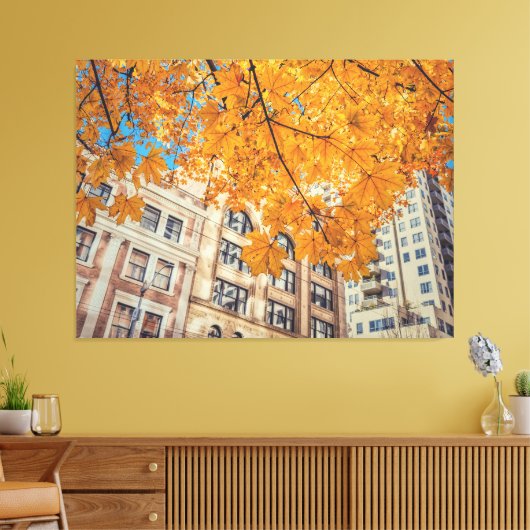 Golden City Canvas Afdruk (Insitu (Woonkamer))