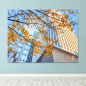 Golden City Canvas Afdruk (Insitu (Houten vloer))