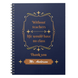 Golden Classic Teacher Appreciation Notitieboek