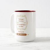 Golden Classic Teacher Appreciation Two-Tone Coffe Tweekleurige Koffiemok (Voorkant links)