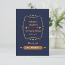 Golden Classic Teacher Apprecie Hartelijk dank