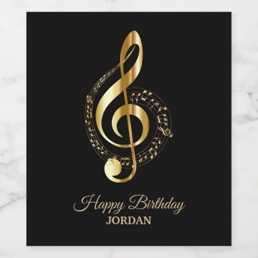 Golden Clef Wijn Etiket (Enkel label)