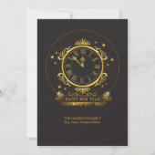 Golden Clock Holiday Card Feestdagenkaart (Voorkant)