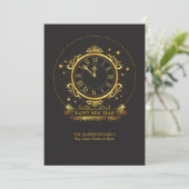 Golden Clock Holiday Card Feestdagenkaart (Staand voorkant)