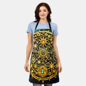 Golden Clockwork Celestial Art Schort (Gedragen)