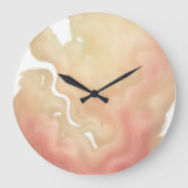 Golden Cloud Whispers Abstract Grote Klok (Voorkant)