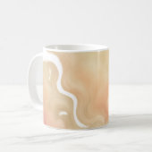 Golden Cloud Whispers Abstract Koffiemok (Voorkant links)