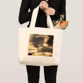 Golden Clouded Sunrise Grote Tote Bag (Voorkant (product))