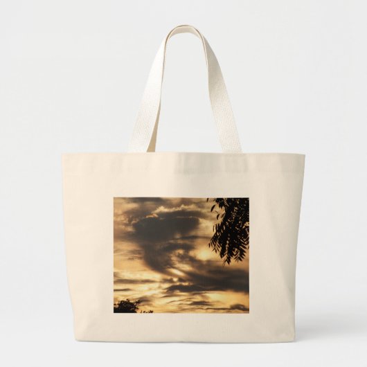 Golden Clouded Sunrise Grote Tote Bag (Voorkant)