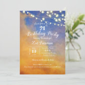 Golden Clouds in Blue Sky | 21ste verjaardag Kaart (Staand voorkant)