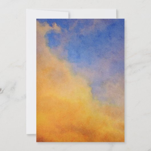 Golden Clouds in Blue Sky | 21ste verjaardag Kaart (Achterkant)