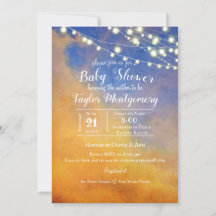 Golden Clouds in Blue Sky | BABY SHOWER