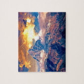 Golden Clouds, Mountain, Rugged Landscape Legpuzzel (Verticaal)