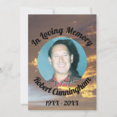 Golden Clouds Sunset Foto in Loving Memory Kaart (Voorkant)