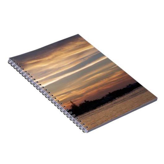 Golden cloudy Florida Keys Sunset Notitieboek (Rechterzijde)