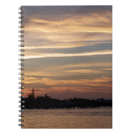 Golden cloudy Florida Keys Sunset Notitieboek (Voorkant)