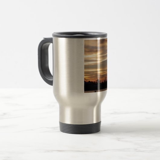 Golden cloudy Florida Keys Sunset Reisbeker (Voorkant links)