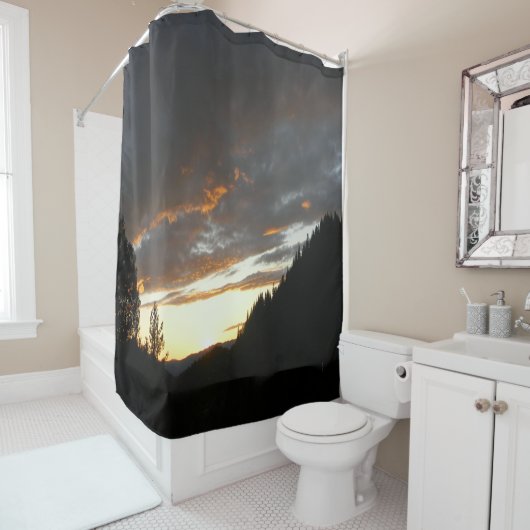 Golden Cloudy Sunset...... Shower Curtain Douchegordijn (In situ)