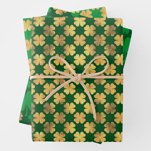 Golden Clover Charm 🍀 Inpakpapier Vel (In situ)