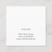 Golden Clover Shamrock Elegant Jewelry Display Vierkante Visitekaartje (Achterkant)