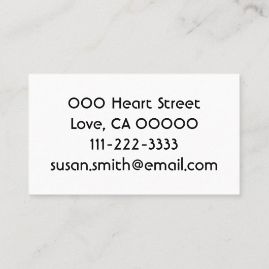 Golden Clover Shamrock Visitekaartje (Achterkant)