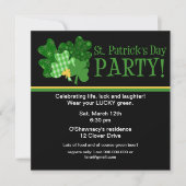 Golden Clover St/ Patrick's Day Party Invitation Kaart (Voorkant)