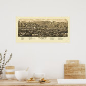 Golden, CO Panorama - 1882 Poster (Keuken)