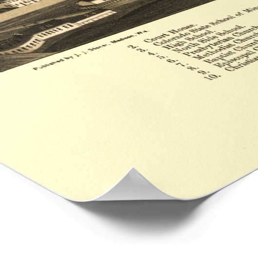 Golden, CO Panorama - 1882 Poster (Hoek)