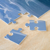 Golden Coast | Ocean Sunset Watercolor Painting Legpuzzel (Zijkant)