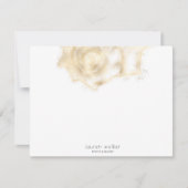 Golden Coastal Elegant Monogram Notitiekaartje (Voorkant)