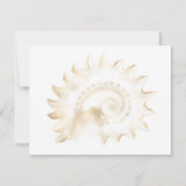 Golden Coastal Elegant Monogram Notitiekaartje (Achterkant)