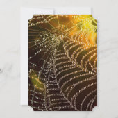 Golden Cobweb Halloween Wedding Uitnodiging (Voorkant)