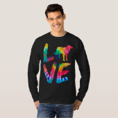 Golden Cocker Retriever Tie Dye Love Dog T-shirt (Voorkant volledig)