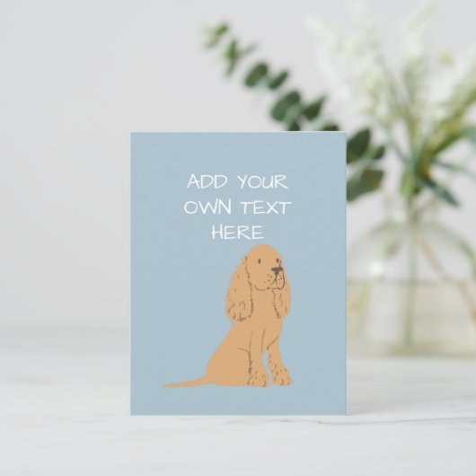 Golden Cocker Spaniel - Aangepaste benaming van ho Briefkaart (Staand voorkant)