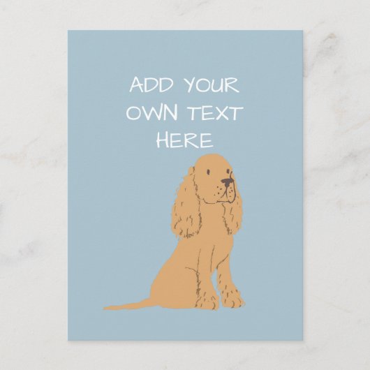 Golden Cocker Spaniel - Aangepaste benaming van ho Briefkaart (Voorkant)