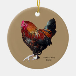 Golden Cockerel Rooster cutout ornament