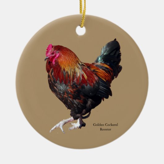 Golden Cockerel Rooster cutout ornament (Voorkant)