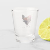 Golden Cockerel Rooster shot glass Glas (Achterkant)