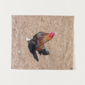 Golden Cockerel Rooster tapestry Wandkleed (Voorkant (horizontaal))