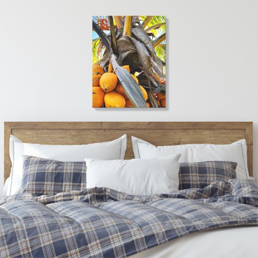 Golden Coconuts Canvas Afdruk (Insitu (Slaapkamer))