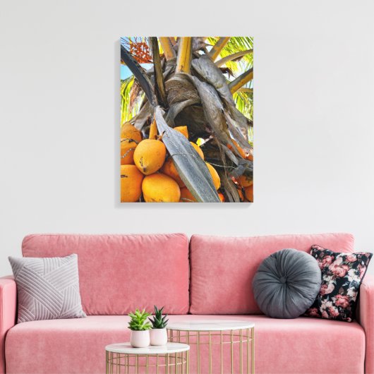 Golden Coconuts Canvas Afdruk (Insitu (Woonkamer))