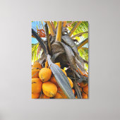 Golden Coconuts Canvas Afdruk (Voorkant)