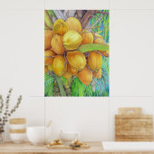 Golden Coconuts Poster (Keuken)