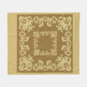 Golden Coffee Square Fleece Deken (Voorkant (Horizontaal))