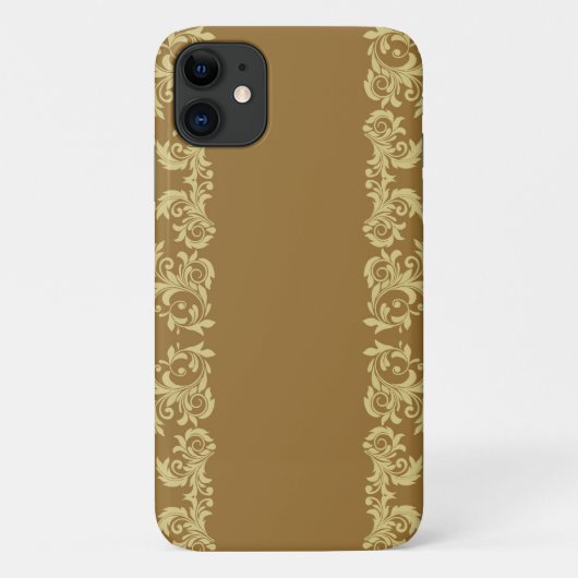 Golden Coffee Swirls Hoesje-Mate iPhone Case (Achterkant)