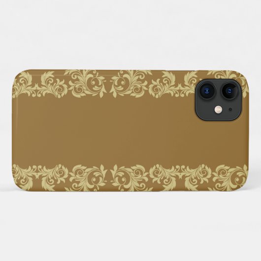 Golden Coffee Swirls Hoesje-Mate iPhone Case (Achterkant (horizontaal))