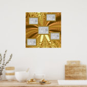 Golden Collage 1002 Poster (Keuken)